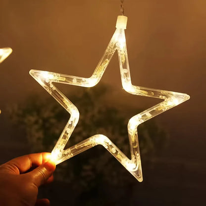 12 Stars LED String Lights With 8 Flash Modes