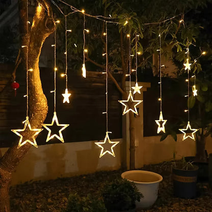 12 Stars LED String Lights With 8 Flash Modes