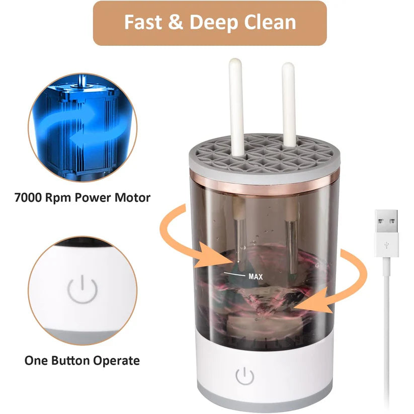 Automatic Makeup Brush Washer Fast & Hands-Free