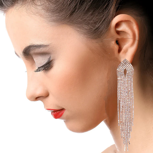 Crystal Fringe Chandelier Earrings
