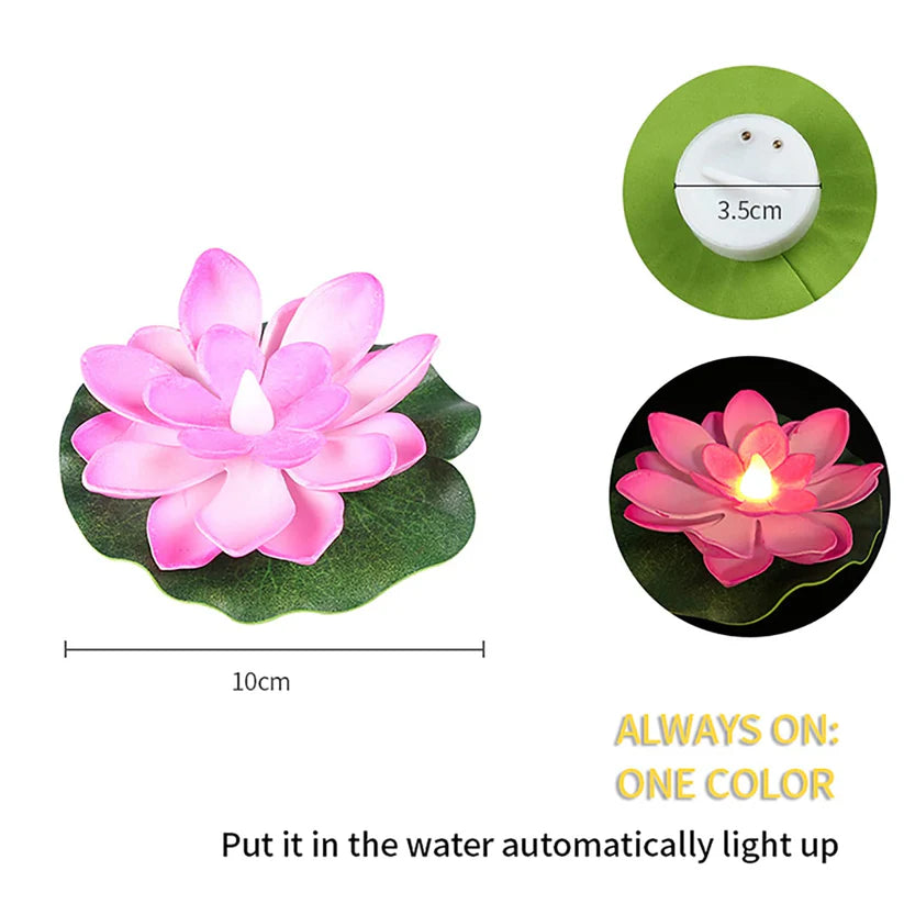 Floating LED Lotus Candles – Pack of 6