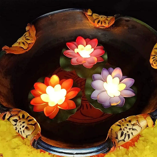 Floating LED Lotus Candles – Pack of 6