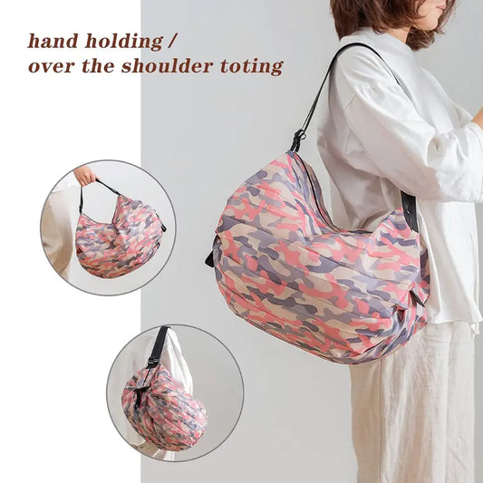 Waterproof Folding Shopping Bag (Pack of 1, Random Color)