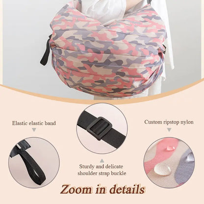 Waterproof Folding Shopping Bag (Pack of 1, Random Color)