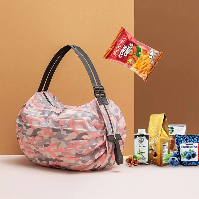 Waterproof Folding Shopping Bag (Pack of 1, Random Color)