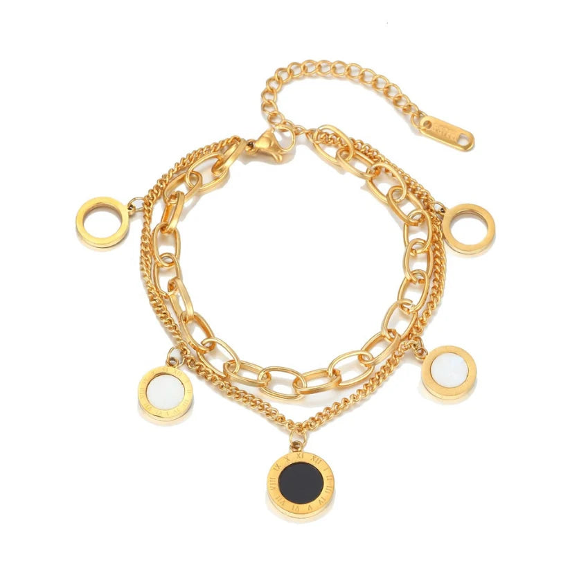 Roman Charm Multilayer Bracelet for Women