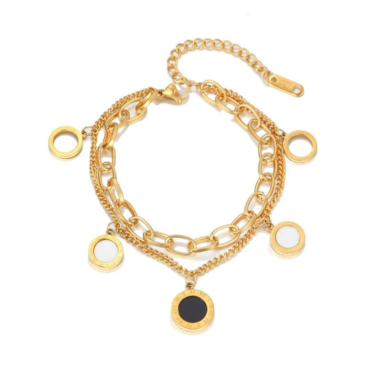 Roman Charm Multilayer Bracelet for Women